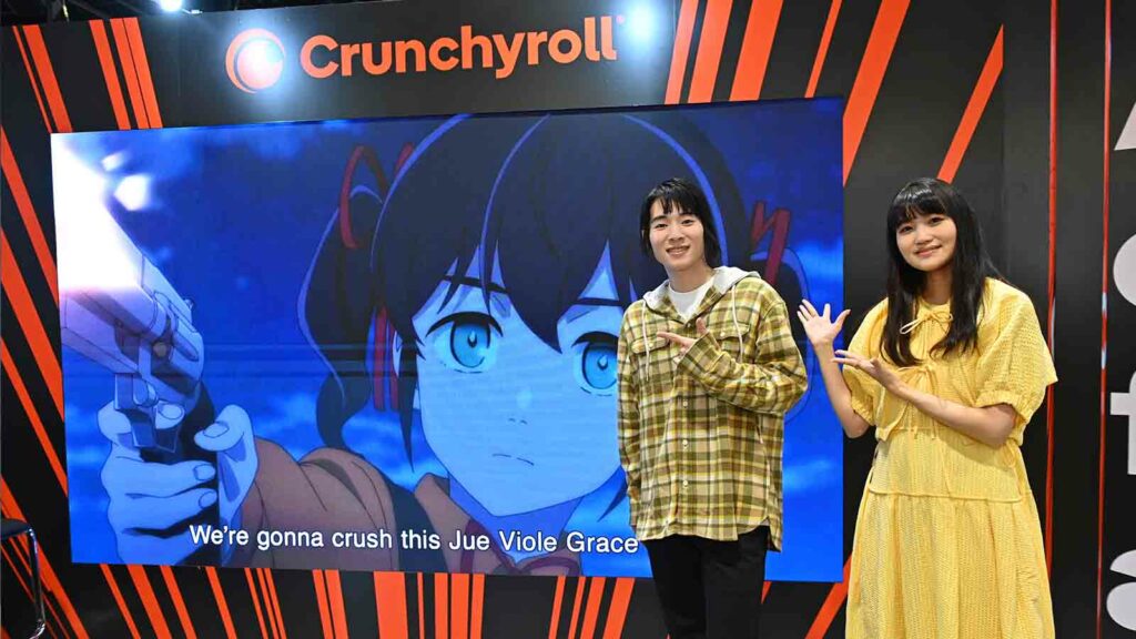 Exclusive: Saori Hayami on Rachel's evil laugh, how her bond with this seiyuu influenced a Tower of God scene Tower of God seiyuu Taichi Ichikawa and Hayami Saori at the Crunchyroll booth at AFA SG 2024