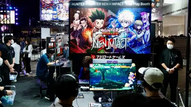 Hunter x Hunter⁢ Nen Impact being played at Evo Japan.