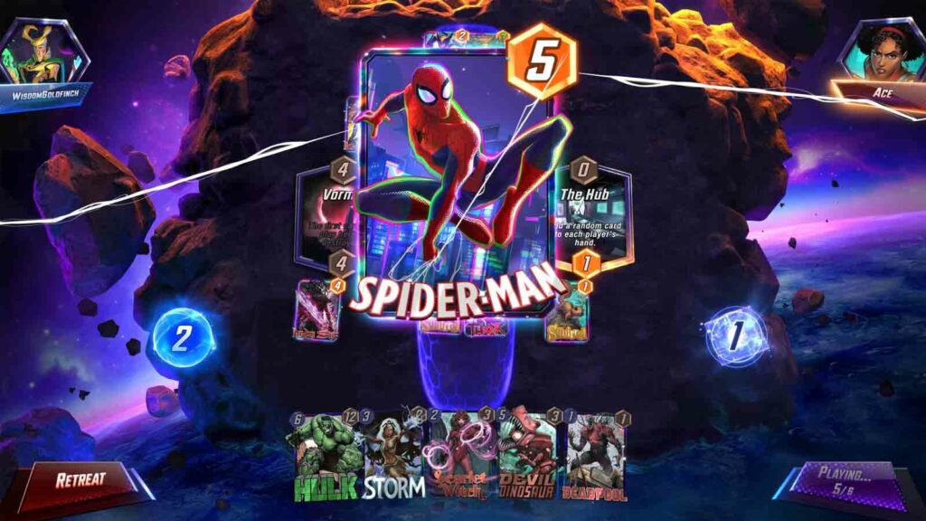 Exclusive: Is TFT troubling you? Former Rioters have a plan to simplify it by creating a Marvel Snap auto battler Spider-Man card in Marvel Snap being played in-game